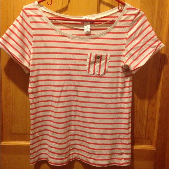 H&M pink striped shirt
