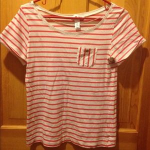 H&M pink striped shirt