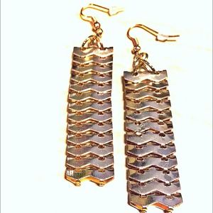 Chevron Gold tone Earrings