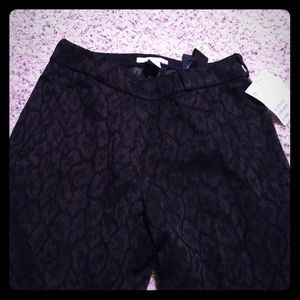 Black animal print h&M Pants