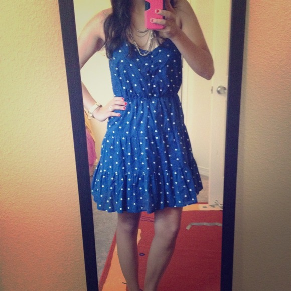 🎉HOST PICK🎉 Blue polka dot dress