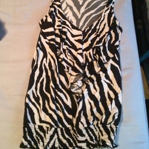 Zebra dress top