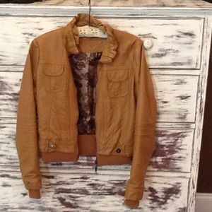 Camel faux leather jacket. Only worn a few times.