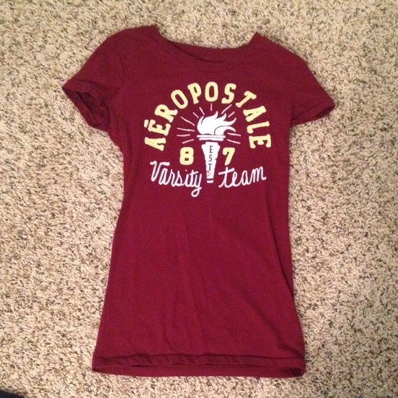 Maroon Aeropostale T-Shirt Size Small - Picture 1 of 1