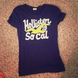 Navy Blue Hollister T-Shirt Size Small