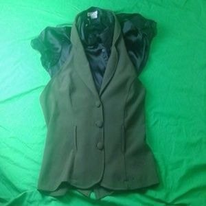 Hunter green dress vest