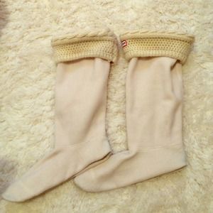 Moss cable cuff Welly socks