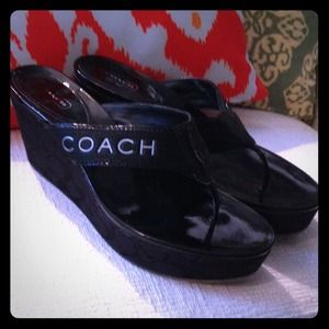 COACH Cammie wedges - black