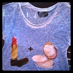 Slouchy blue tee, Local Celebrity. Slouchy blue tee, Local Celebrity.