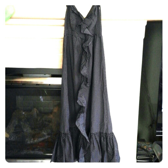 Black with white polka dot dress