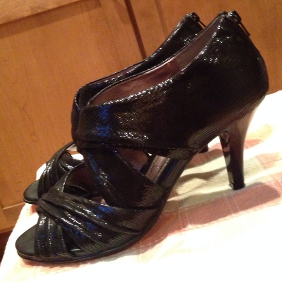 **RESERVED** Sofft Black open toe Heels