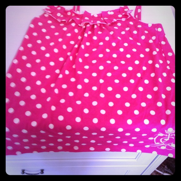 Juicy Couture pink polka dot tank - Picture 1 of 3