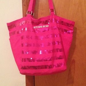 Pink sequin VS bag💅💘💗