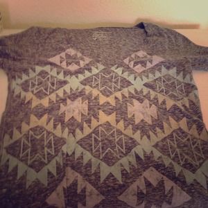 Tribal v-neck tee