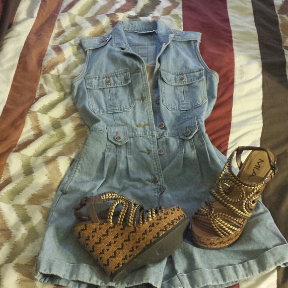Denim Romper