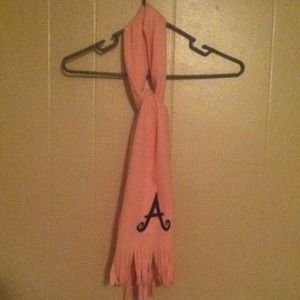 Two monogrammed scarfs sold together