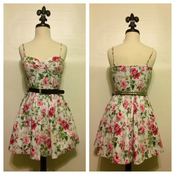 Floral Sundress w/ edgy belt