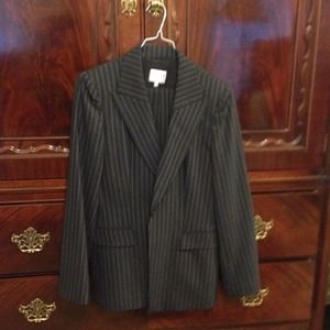 Armani pinstripe ladies suit navy blue