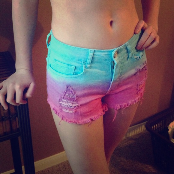 Ombré high waisted shorts - Picture 1 of 2