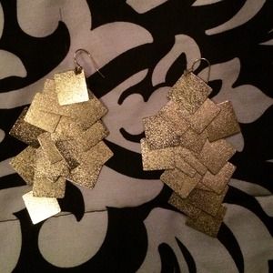 Geometric statement earrings