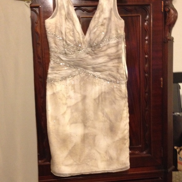 Stephen Yerrick silk dress and custom wrap