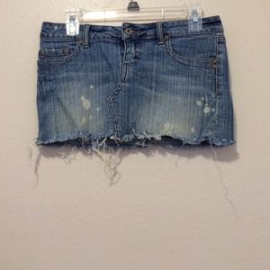 Rustic hipster Jean Skirt