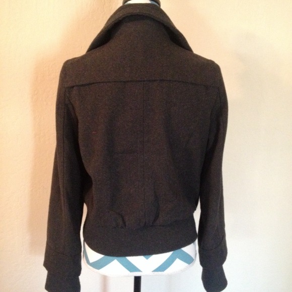 Dark grey button peacoat - Picture 2 of 4