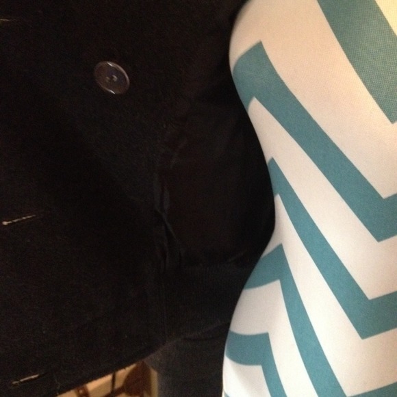 Dark grey button peacoat - Picture 3 of 4