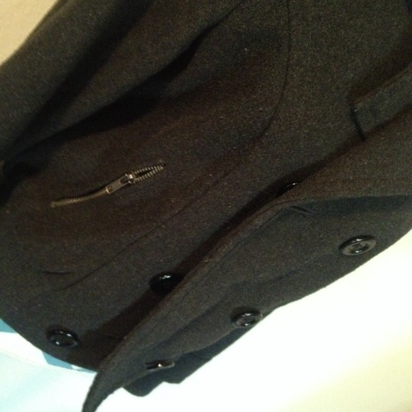 Dark grey button peacoat - Picture 4 of 4