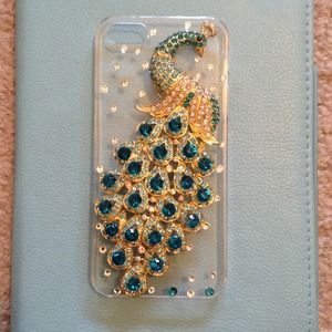 iPhone 5 peacock bling case