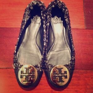 Tory Burch Tweed Flats