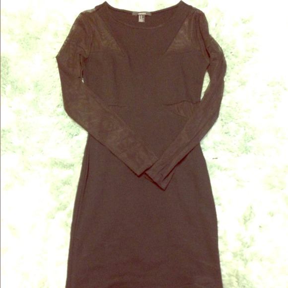 Mesh cutout bodycon dress