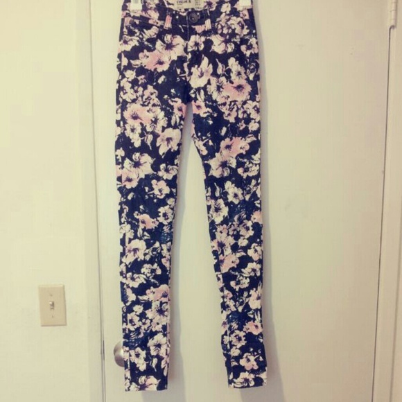 Floral jeans