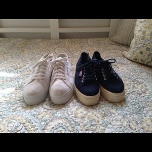 Navy blue Superga. Size 8/ Euro 38