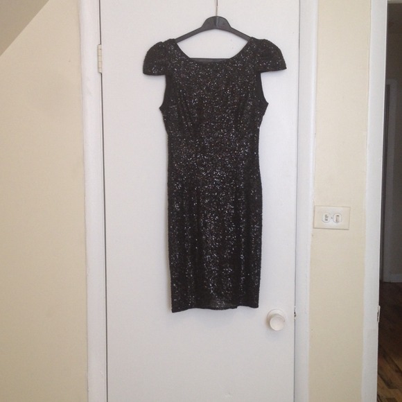 Black sequin dress