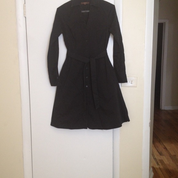 Black shirt dress