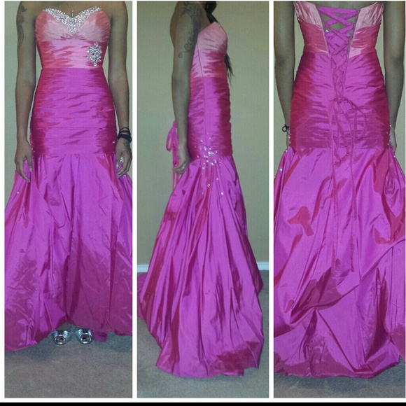 Multi-fuchsia Elegant Mermaid Prom Dress