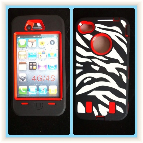 🍥Iphone 4/4S Double layer combo case🍥RED