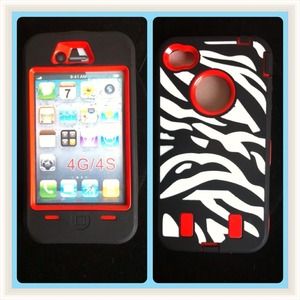 🍥Iphone 4/4S Double layer combo case🍥RED