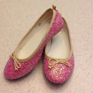 J Crew girls sparkle ballet flats