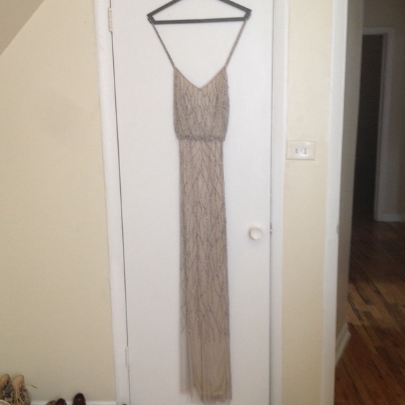 Beaded nude dress