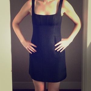 Nanette Lepore boucle LBD with boning on bodice.