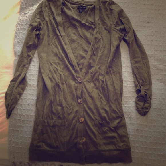 American Eagle Army Green Cardigan