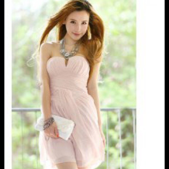 Pink Chiffon Sweetheart Dress