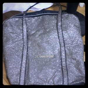 Victoria Secret HUGE XL tote. Silver glitz.