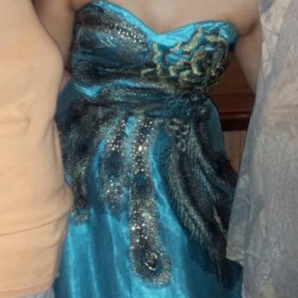 peacock dress.. worn once.