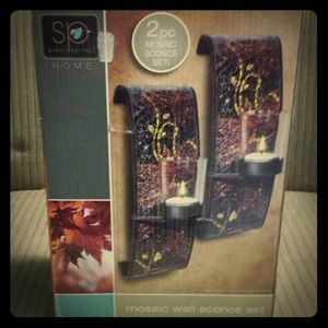 2pc Mosaic Sconce Set
