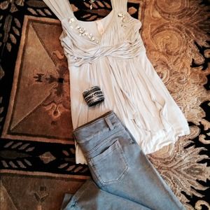 Bailey crystal gathered flow top