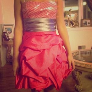 Really pretty silk- sequin zebra party dress