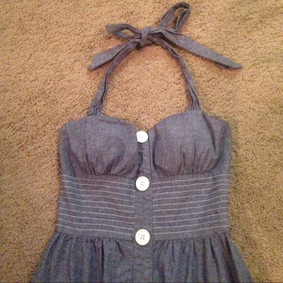 Cute Blue Button Jean Dress💕 - Picture 4 of 4
